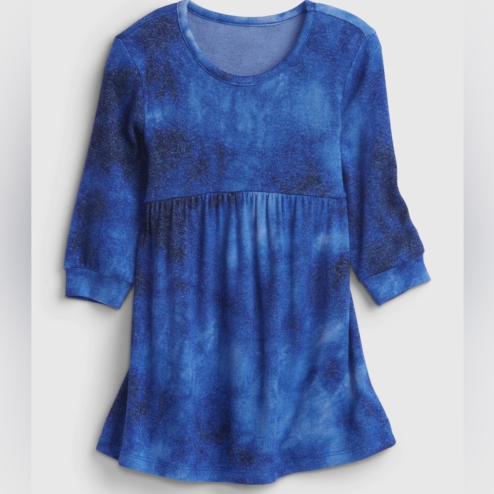NEW Gap Long Sleeve Softspun Knit Tie Dye Dress